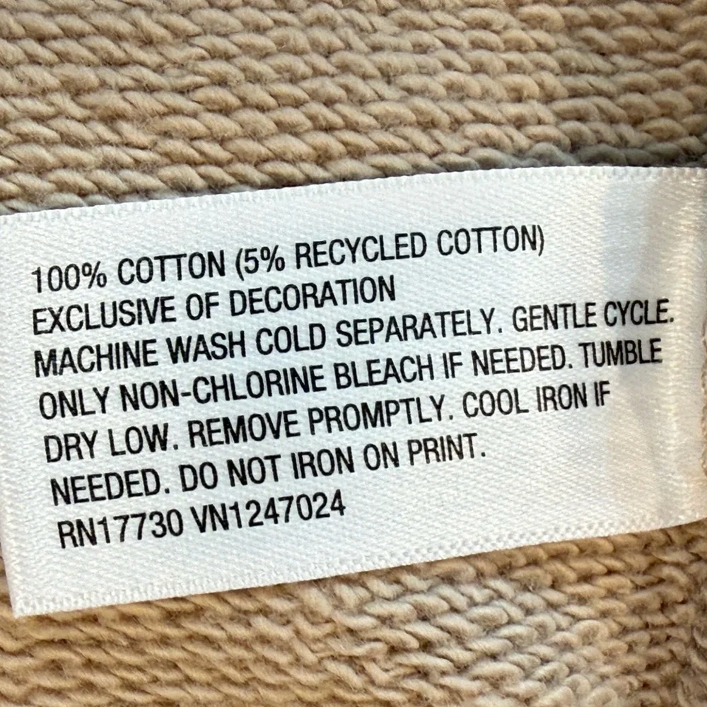 Woolrich Graphic 100% Crewneck Sweatshirt Boots Print Beige Size S - Picture 11 of 12